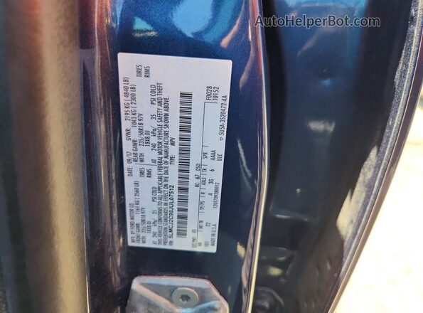 5LMCJ2C90JUL07512 2018 LINCOLN MKC Blue Շարժիչի բաժամունքի տեսք