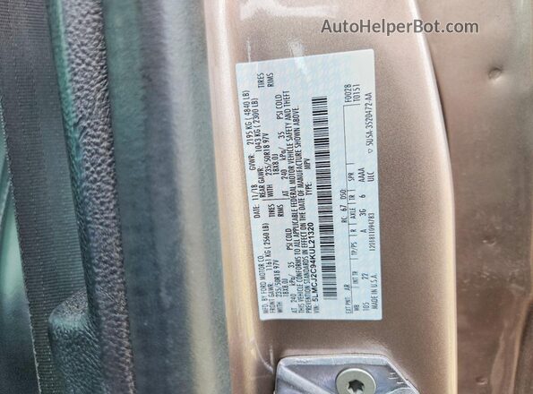 5LMCJ2C94KUL21320 2019 LINCOLN MKC Gray VIN კოდის სტიკერის ხედი