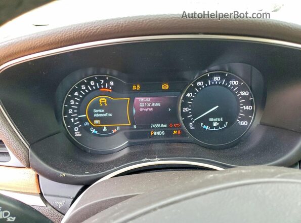 5LMCJ2C96KUL09959 2019 LINCOLN MKC White Vista del cuadro de instrumentos