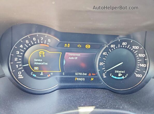 5LMCJ2C99JUL31176 2018 LINCOLN MKC White Vista del cuadro de instrumentos