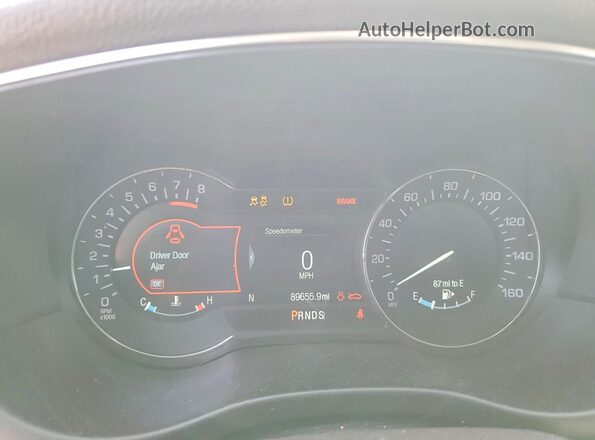 5LMCJ2D96KUL42930 2019 LINCOLN MKC White Widok zestawu wskaźników