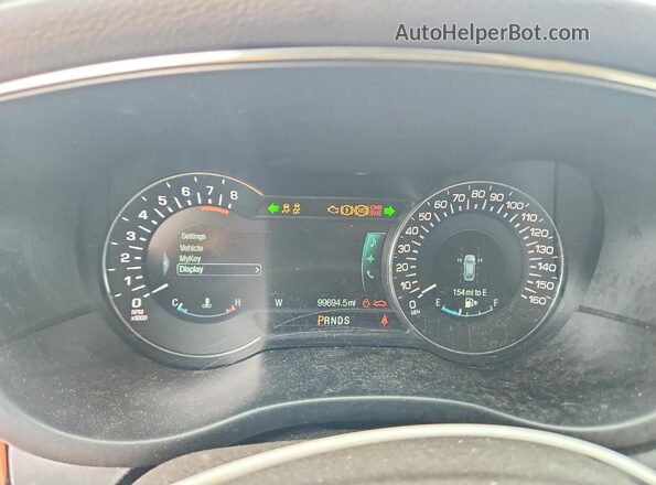 5LMCJ3D98GUJ10715 2016 LINCOLN MKC Red Սարքավորումների վահանակի տեսք