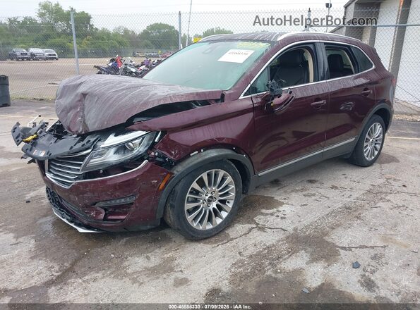 5LMCJ3D99GUJ21805 2016 LINCOLN MKC Burgundy წინა მარცხენა ხედი სამი მეოთხედიდან