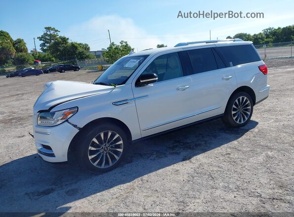 5LMJJ2HT4KEL14017 2019 LINCOLN NAVIGATOR White წინა მარცხენა ხედი სამი მეოთხედიდან