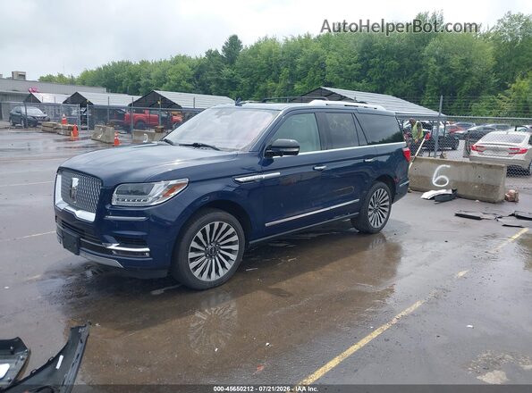 5LMJJ2LT5JEL13755 2018 LINCOLN NAVIGATOR Синий Передняя левая четверть