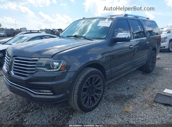 5LMJJ3KT6GEL03753 2016 LINCOLN NAVIGATOR L Gray Передня ліва чверть