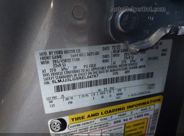 5LMJJ3LG5REL04767 2024 LINCOLN NAVIGATOR Silver Вид підкапотного простору