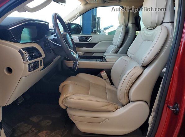 5LMJJ3LT1KEL22802 2019 LINCOLN NAVIGATOR Red Vista interior delantera
