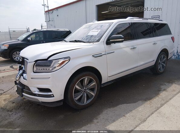 5LMJJ3LT3KEL13194 2019 LINCOLN NAVIGATOR L White Vista tres cuartos delantera izquierda