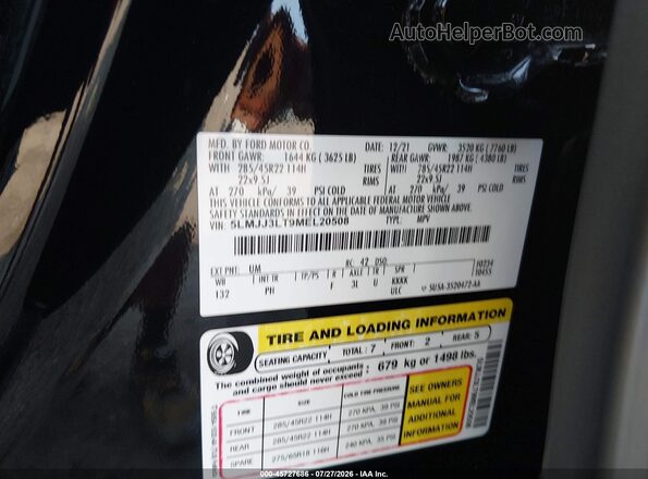 5LMJJ3LT9MEL20508 2021 LINCOLN NAVIGATOR Черный Вид подкапотного пространства