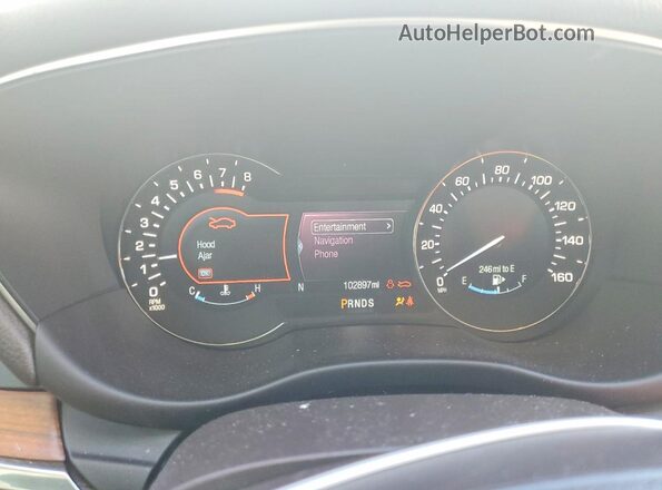 5LMTJ3DH1GUJ27234 2016 LINCOLN MKC White Вид щитка приладів