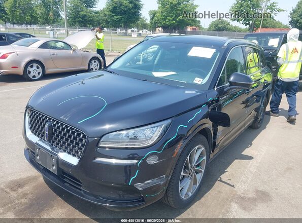 5LMTJ5DZ1NUL34692 2022 LINCOLN CORSAIR Black წინა მარცხენა ხედი სამი მეოთხედიდან