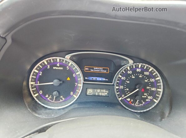 5N1AL0MM7GC501352 2016 INFINITI QX60 White Instrument cluster view