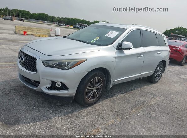 5N1AL0MN6GC525828 2016 INFINITI QX60 Silver Առջևի ձախ երեք քառորդ տեսարան