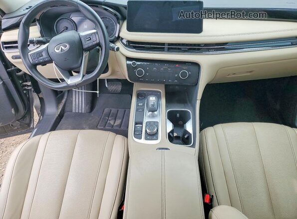 5N1AL1ERXSC345140 2025 INFINITI QX60 Black Առջևի վահանակի տեսք