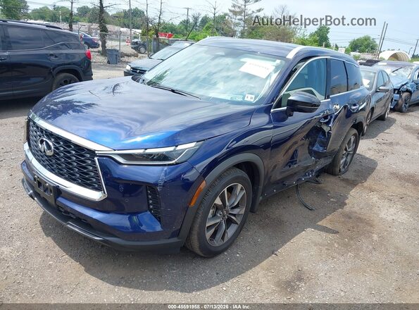 5N1AL1FS1SC348560 2025 INFINITI QX60 Dark Blue Front left