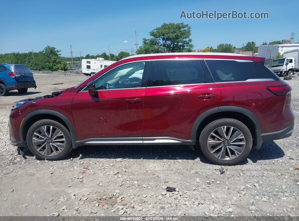 5N1AL1FS2TC340940 2026 INFINITI QX60 Burgundy Widok wnętrza z tyłu