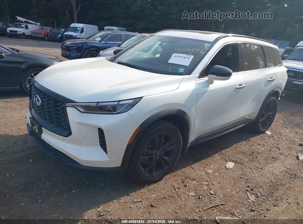 5N1AL1FS6SC336128 2025 INFINITI QX60 White Առջևի ձախ երեք քառորդ տեսարան