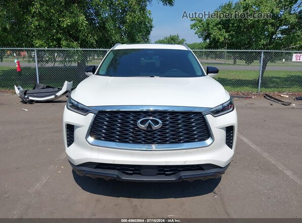 5N1AL1FS9SC331022 2025 INFINITI QX60 White Widok zestawu wskaźników