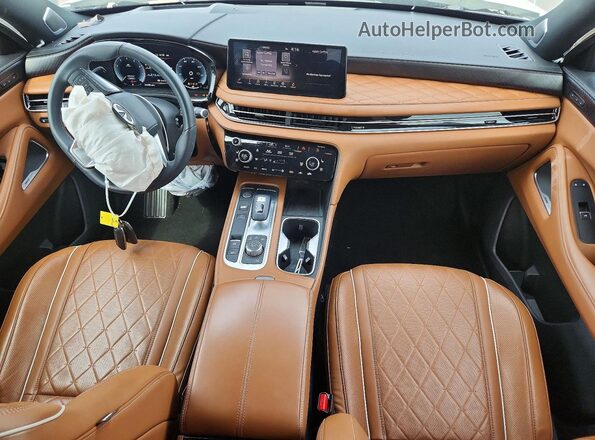 5N1AL1HU0SC339072 2025 INFINITI QX60 White Widok deski rozdzielczej