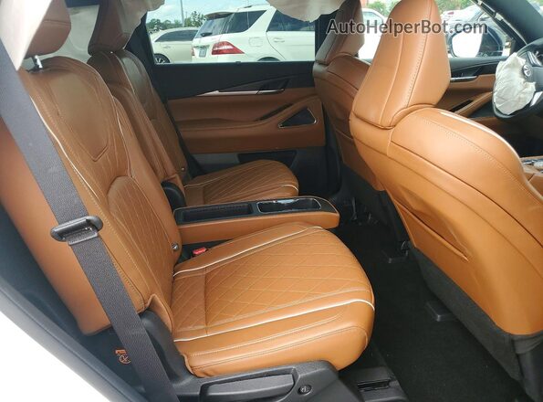 5N1AL1HU0SC339072 2025 INFINITI QX60 White Widok wnętrza z tyłu