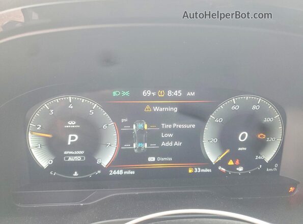 5N1AL1HU5SC357986 2025 INFINITI QX60 Серый Вид щитка приборов