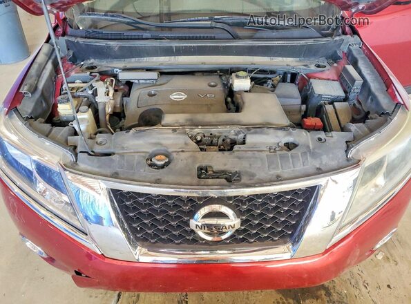 5N1AR2MM6GC670269 2016 NISSAN PATHFINDER Red Engine compartment view