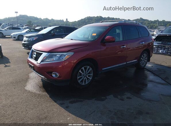 5N1AR2MM8GC624121 2016 NISSAN PATHFINDER Red Առջևի ձախ երեք քառորդ տեսարան