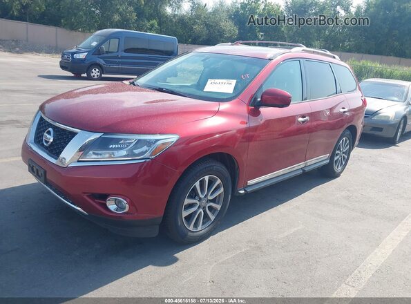 5N1AR2MMXGC617431 2016 NISSAN PATHFINDER Red წინა მარცხენა ხედი სამი მეოთხედიდან