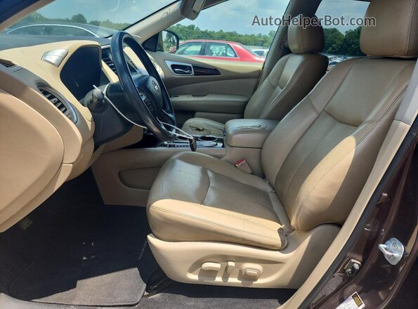 5N1AR2MN3GC669878 2016 NISSAN PATHFINDER Brown Вид салону спереду