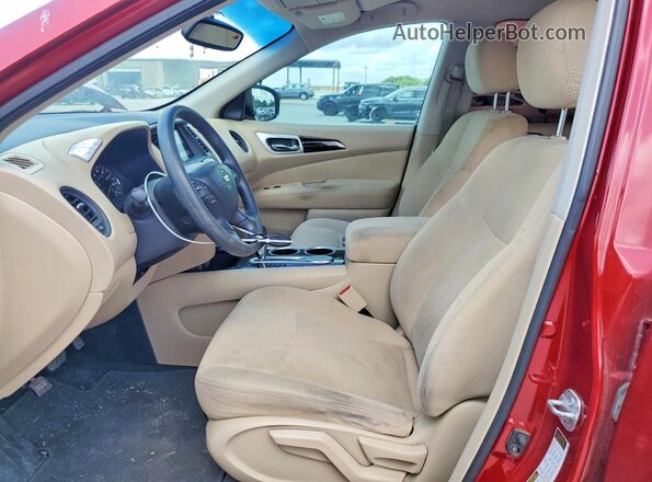 5N1AR2MN7GC608856 2016 NISSAN PATHFINDER Red Вид салону спереду