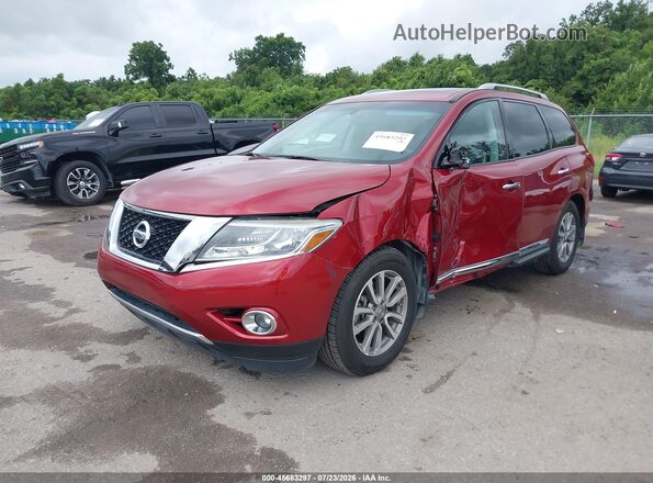 5N1AR2MN8GC626816 2016 NISSAN PATHFINDER Red Առջևի ձախ երեք քառորդ տեսարան