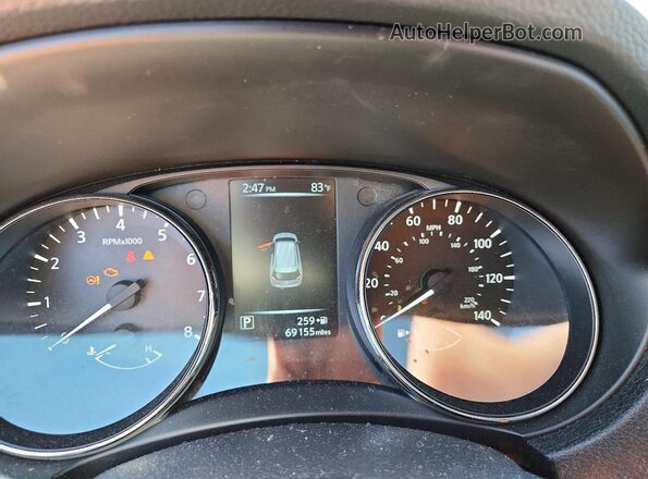 5N1AT2MN5HC834820 2017 NISSAN ROGUE Silver ხელსაწყოთა პანელის ხედი