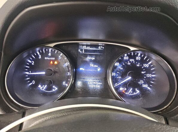 5N1AT2MT0GC853465 2016 NISSAN ROGUE Black Вид щитка приладів