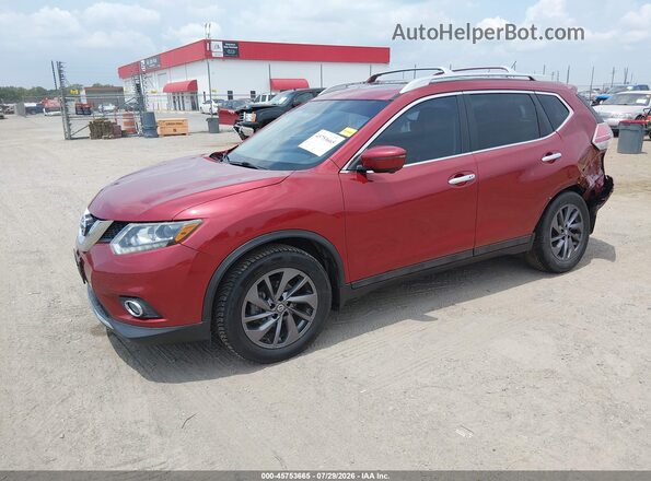 5N1AT2MT0GC872985 2016 NISSAN ROGUE Red წინა მარცხენა ხედი სამი მეოთხედიდან