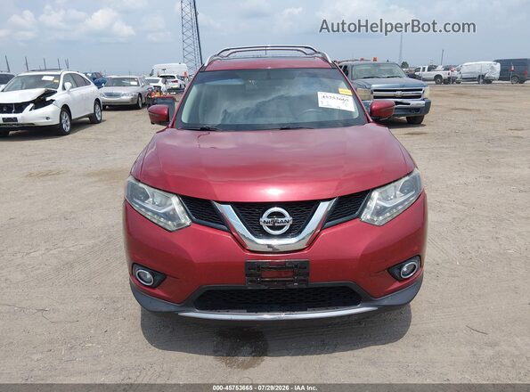 5N1AT2MT0GC872985 2016 NISSAN ROGUE Red ხელსაწყოთა პანელის ხედი