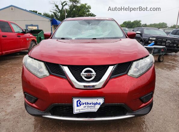 5N1AT2MT1GC824895 2016 NISSAN ROGUE Red Widok z przodu