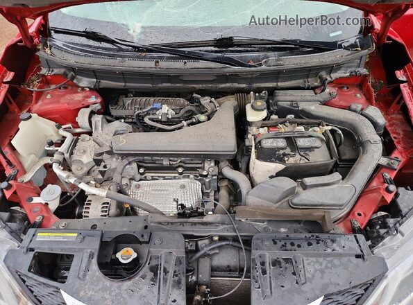 5N1AT2MT1GC824895 2016 NISSAN ROGUE Red Widok wnętrza z tyłu