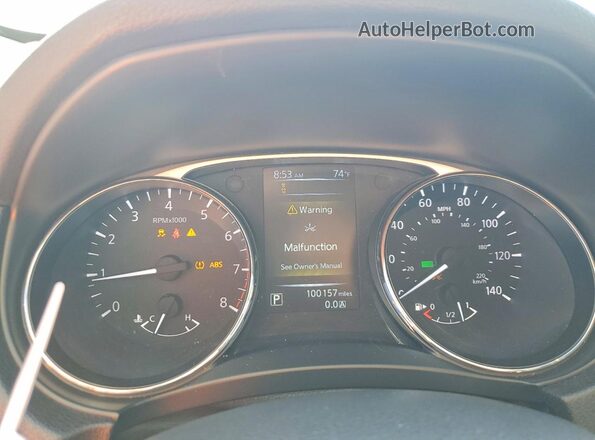 5N1AT2MT1GC833998 2016 NISSAN ROGUE White Вид щитка приладів