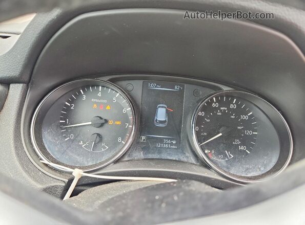5N1AT2MT1HC807760 2017 NISSAN ROGUE White Instrument cluster view