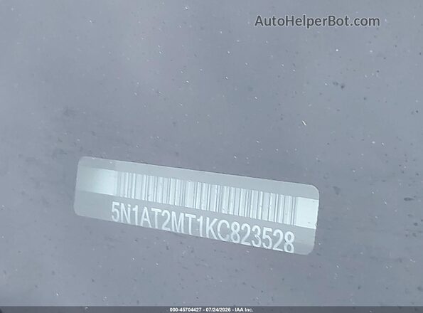 5N1AT2MT1KC823528 2019 NISSAN ROGUE Gray 