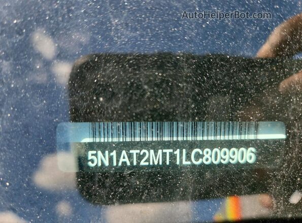 5N1AT2MT1LC809906 2020 NISSAN ROGUE Gray VIN კოდის სტიკერის ხედი