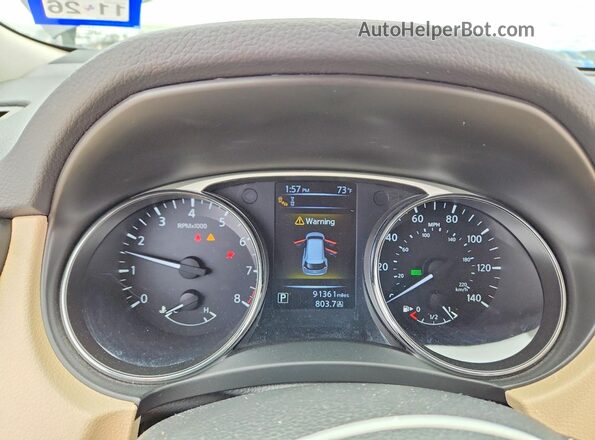 5N1AT2MT2GC763069 2016 NISSAN ROGUE Black Instrument cluster view