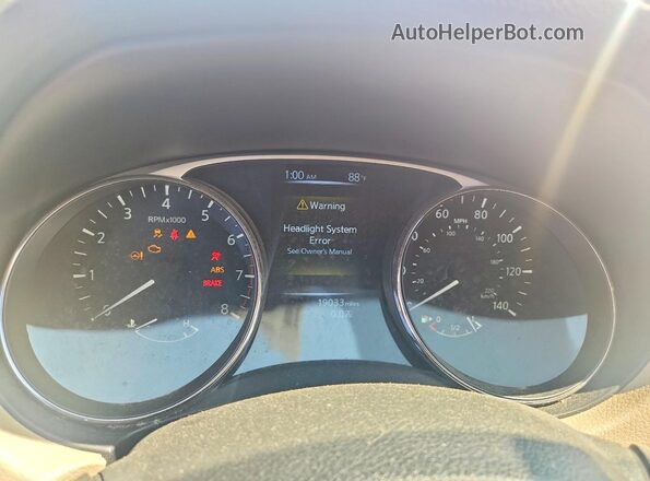 5N1AT2MT2GC776114 2016 NISSAN ROGUE Красный Вид щитка приборов