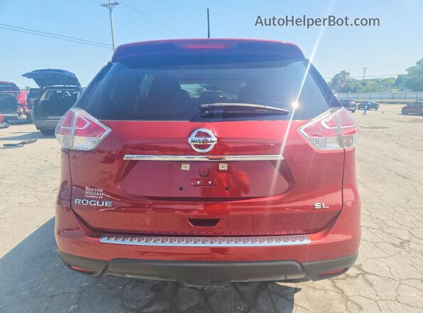 5N1AT2MT2GC776114 2016 NISSAN ROGUE Красный Вид сзади