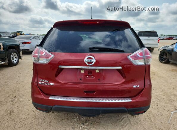 5N1AT2MT2GC797187 2016 NISSAN ROGUE Maroon Rear view