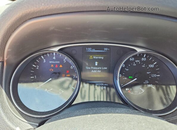 5N1AT2MT2GC797187 2016 NISSAN ROGUE Maroon Instrument cluster view