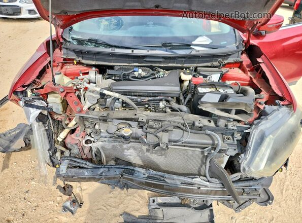 5N1AT2MT2GC797187 2016 NISSAN ROGUE Maroon Engine compartment view