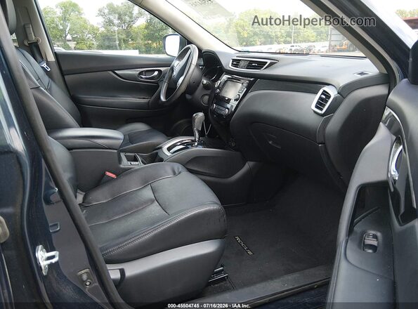 5N1AT2MT2GC896284 2016 NISSAN ROGUE Синий Вид салона спереди