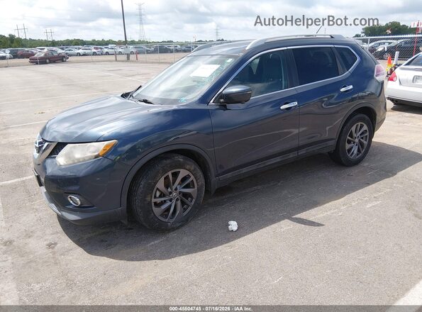 5N1AT2MT2GC896284 2016 NISSAN ROGUE Синий Передняя левая четверть